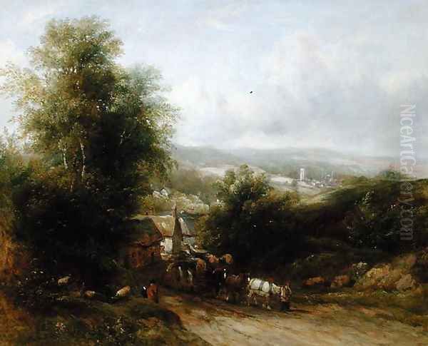 The Timber Gill Oil Painting by Frederick Waters Watts