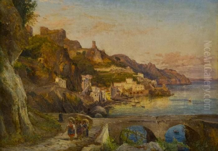 Riviera Amalfitana Oil Painting by Giacinto Gigante