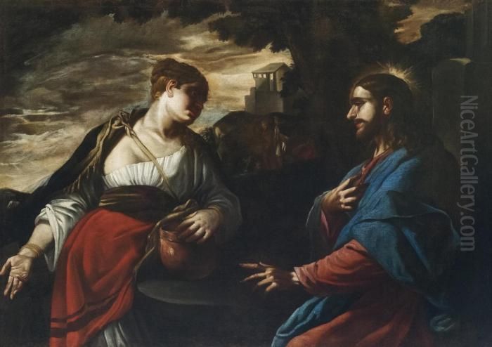 Cristo E La Samaritana Oil Painting by Luca Giordano