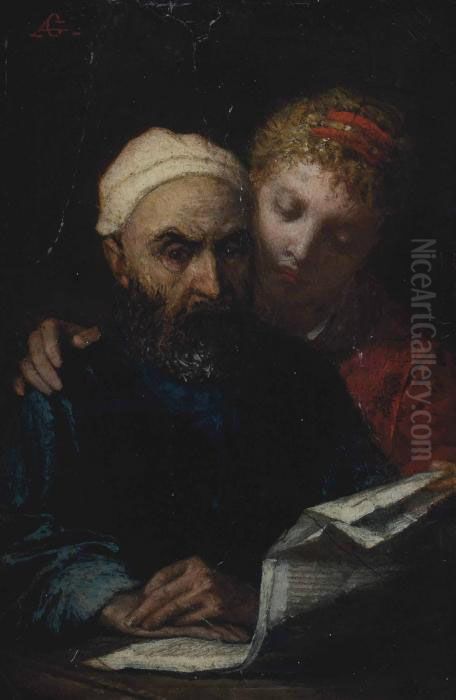 La Lecture Oil Painting by Auguste Glaize