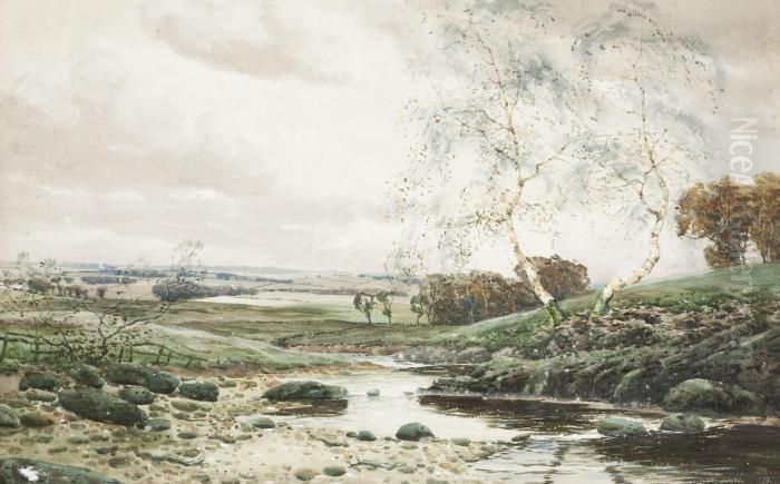 Boats Off The Shore Oil Painting by John Hamilton Glass