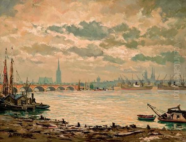 Puerto De Burdeos Oil Painting by Ricardo Gomez Gimeno