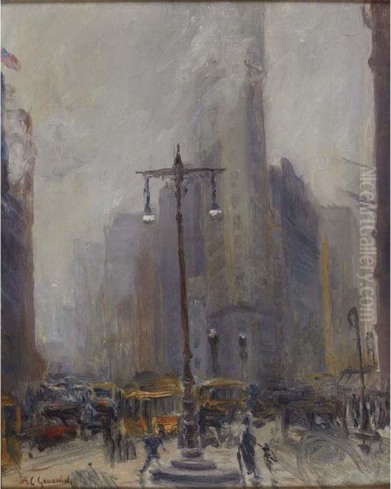 Flatiron Building Oil Painting by Arthur C. Goodwin