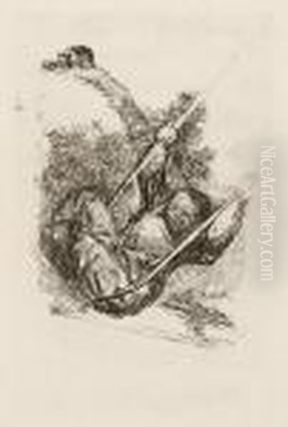Vieja Columpiandose - Old Woman On A Swing Oil Painting by Francisco Goya Fuendetodos