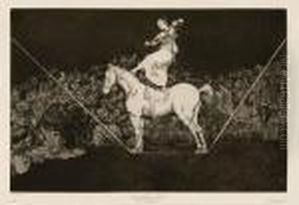 Que Guerrero! - Una Reina Del Circo - Otras Leyes Para El Pueblo - Lluvia De Toros Oil Painting by Francisco Goya Fuendetodos