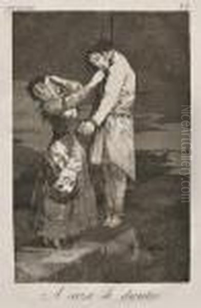 A Caza De Dientes Oil Painting by Francisco Goya Fuendetodos