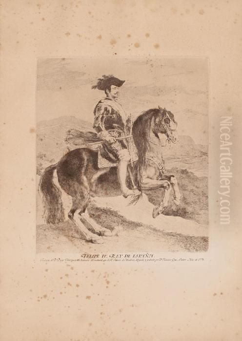 Retratos Del Rey Carlos Ii Oil Painting by Francisco Goya Fuendetodos