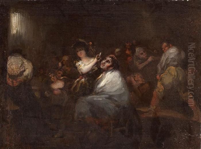 Le Descanona Oil Painting by Francisco Goya Fuendetodos