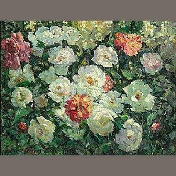 Peonies Oil Painting by Abbott Fuller Graves