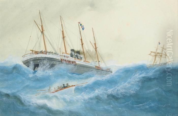 The Oriental Steam Navigation Co.'s S.s. 
Orient Oil Painting by George Frederick Gregory