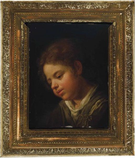 Portrait Of A Young Boy Oil Painting by Jean Baptiste Greuze