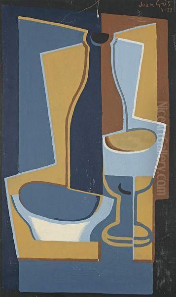 Nature Morte Au Verre Oil Painting by Juan Gris