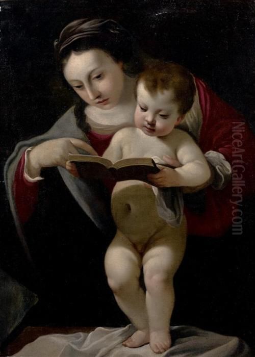 La Vierge A L'enfant Oil Painting by Giovanni Francesco Barbieri