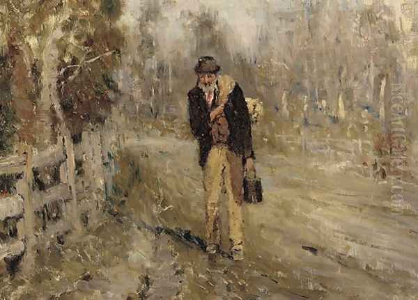 Swagman Oil Painting by Walter Withers