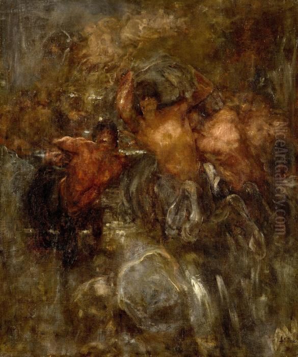 Centaurs Oil Painting by Nicholaos Gysis
