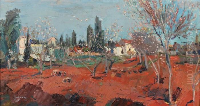 Paysage De Provence Oil Painting by Paul Hannaux