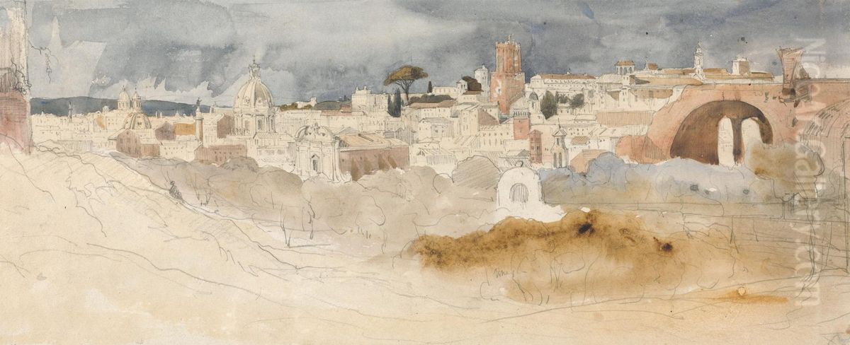 Rome from the Palatine Hill Oil Painting by William Wyld