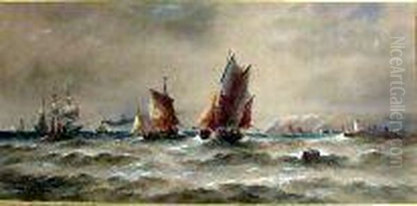 British Near Cardiff Oil Painting by Thomas Bush Hardy