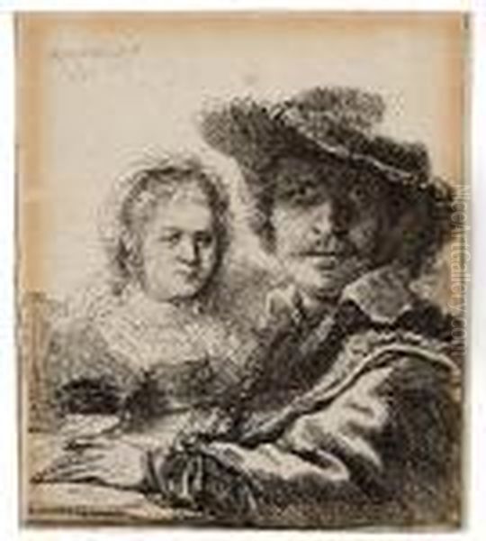 Autoritratto Con Saskia Oil Painting by Harmenszoon van Rijn Rembrandt