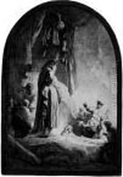 La Resurrezione Di Lazzaro Oil Painting by Harmenszoon van Rijn Rembrandt
