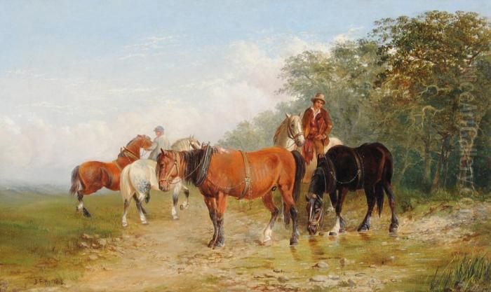 La Sosta Oil Painting by John Frederick Herring Snr
