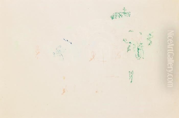 Arkadgang Med Figurer Oil Painting by Carl Fredrik Hill