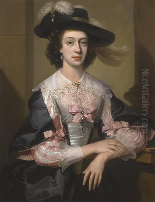 Portrait Of Susan, Mrs Henry Hoare Of Stourhead (d.1743) Oil Painting by William Hoare Of Bath