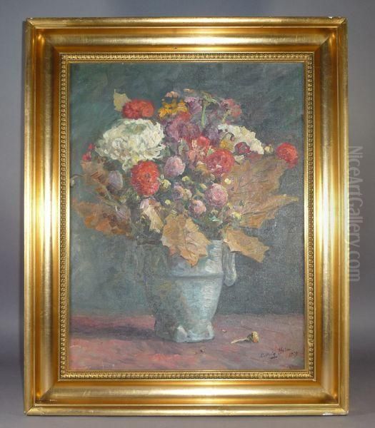< Bouquet De Fleurs >. Oil Painting by Ludvig Holm