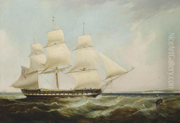 The East Indiaman 
Castle Huntly 
 In The Channel Off Dover Oil Painting by William Huggins