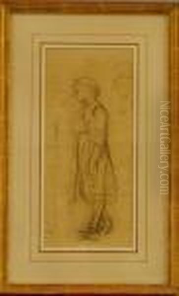 Sketch Of A Girl Oil Painting by William Morris Hunt