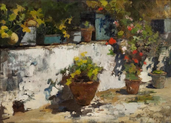 Terrazza In Fiore Oil Painting by Irolli Vincenzo