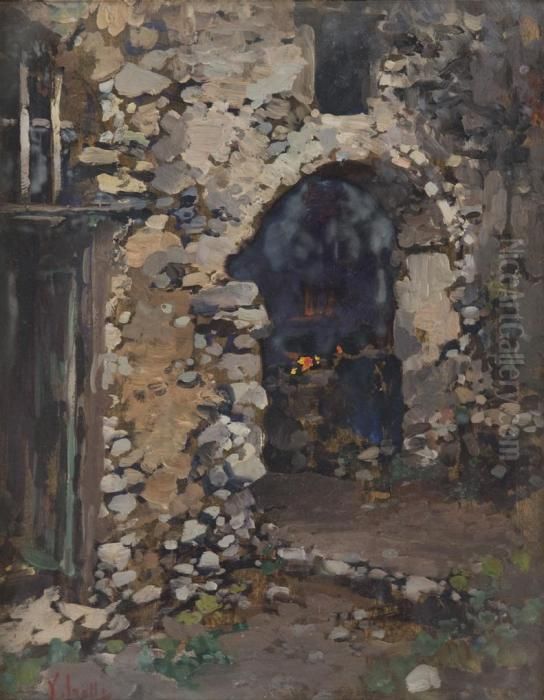 Cucina Rustica Oil Painting by Irolli Vincenzo