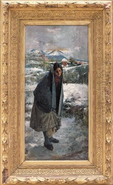 L'inverno Oil Painting by Irolli Vincenzo