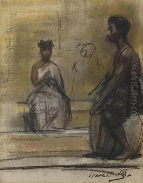 Dancing Ashanti Oil Painting by Isaac Lazarus Israels