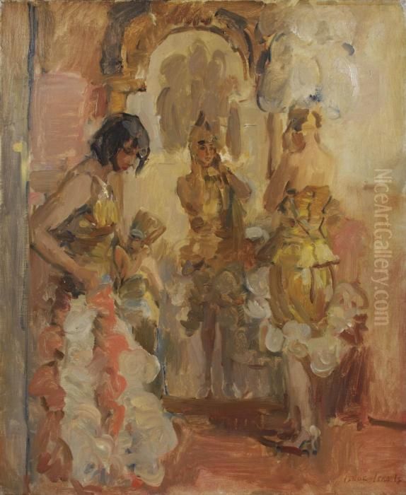 Before The Performance At The Scala Theatre, The Hague Oil Painting by Isaac Lazarus Israels