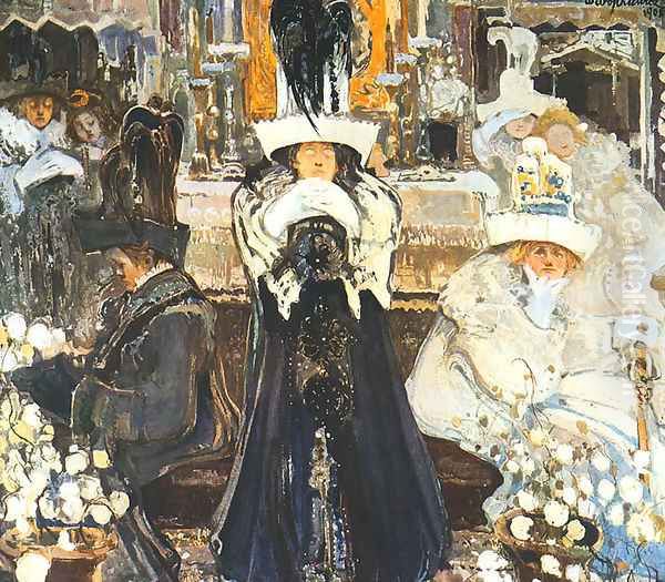 Meditations. Ash Wednesday Oil Painting by Witold Wojtkiewicz