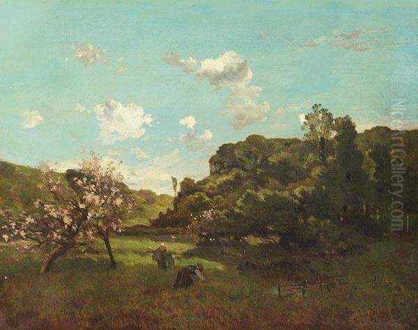 Sommerliche Landschaft Oil Painting by Louis-Aime Japy