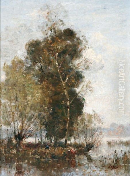  Les Marais  Oil Painting by Louis-Aime Japy