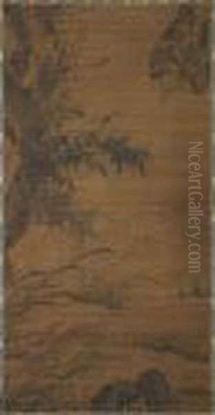 Eagle Hunting Rabbit Oil Painting by Lu Ji