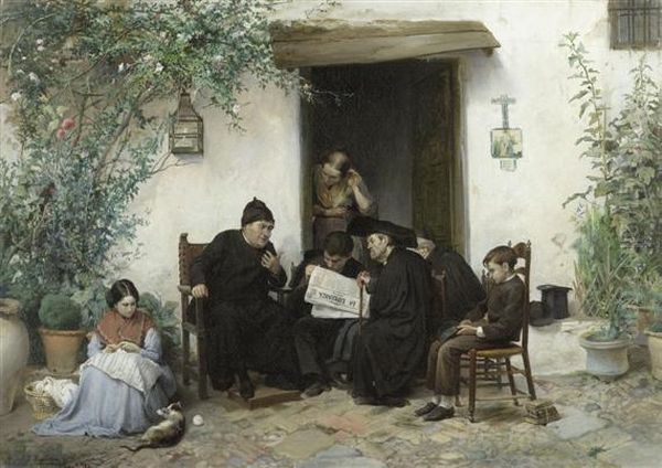 La
Lectura De La Esperanza Oil Painting by Jose Jimenez y Aranda