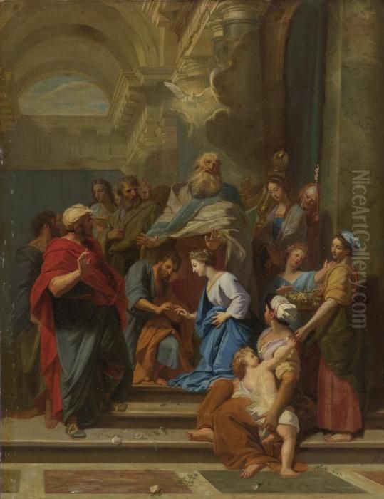 The Marriage Of The Virgin Oil Painting by Jean-baptiste Jouvenet