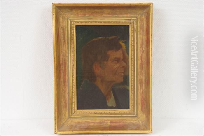 Mies - Man. Oil Painting by Sigfrid August Keinanen