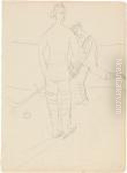 Eishockeyspieler Oil Painting by Ernst Ludwig Kirchner