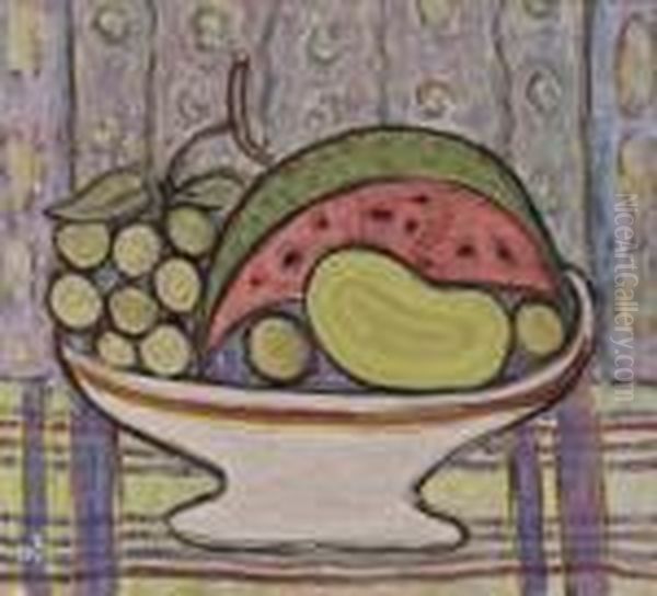 Compotier A La Pasteque Oil Painting by Jecheskiel Dawid Kirszenbaum