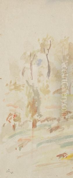 Arbres Oil Painting by Jecheskiel Dawid Kirszenbaum