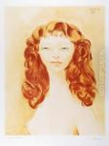 Polakt Kobiety O Czerwonych Wlosach Oil Painting by Jean Kisling