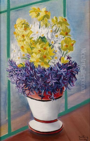 Vase De Fleurs Oil Painting by Jean Kisling