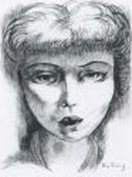 Twarz Kobiety Oil Painting by Jean Kisling