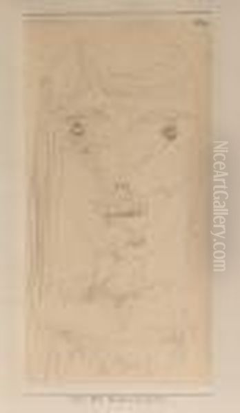 Physiognomisch Nach M.b. Oil Painting by Paul Klee
