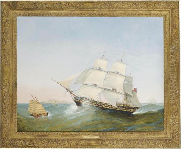 The East Indiaman 
Exeter 
 Making For The Ladrone Islands, China Oil Painting by William Adolphu Knell